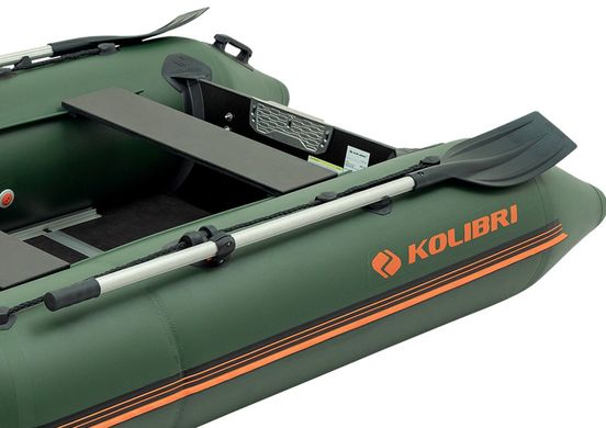 Kolibri KM-300D (Колібрі КМ-300Д) зелений моторний кільовий надувний човен + фанерний пайол