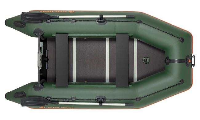 Kolibri KM-300D (Колібрі КМ-300Д) зелений моторний кільовий надувний човен + фанерний пайол