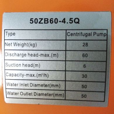 Мотопомпа бензинова Loncin LC 50 ZB60-4.5Q