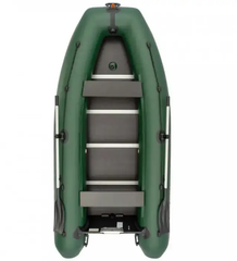 Kolibri KM-360DSL (Колібрі КМ-360ДСЛ) зелений моторний кільовий надувний човен + фанерний пайол