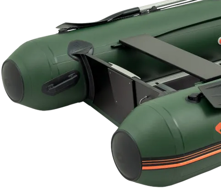 Kolibri KM-360DSL (Колибри КМ-360ДСЛ) зелёная моторная килевая надувная лодка + фанерный пайол