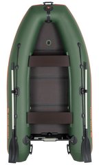 Kolibri KM-280DL (Колибри КМ-280ДЛ) зелёная моторная килевая надувная лодка + слань-книжка