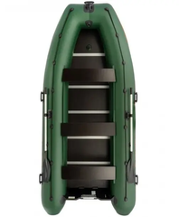 Kolibri KM-400DSL (Колибри КМ-400ДСЛ) зелёная моторная килевая надувная лодка + фанерный пайол