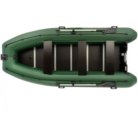 Kolibri KM-400DSL (Колібрі КМ-400ДСЛ) зелений моторний кільовий надувний човен + фанерний пайол