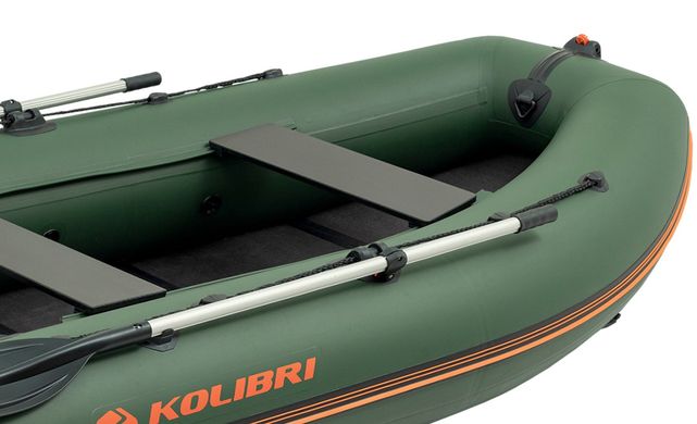 Kolibri KM-280DL (Колибри КМ-280ДЛ) зелёная моторная килевая надувная лодка + Air-Deck