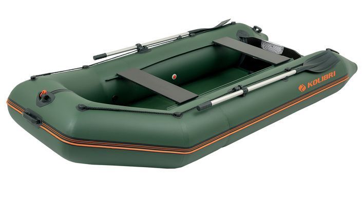 Kolibri KM-330 (Колибри КМ-330) зелёная моторная надувная лодка + слань-книжка