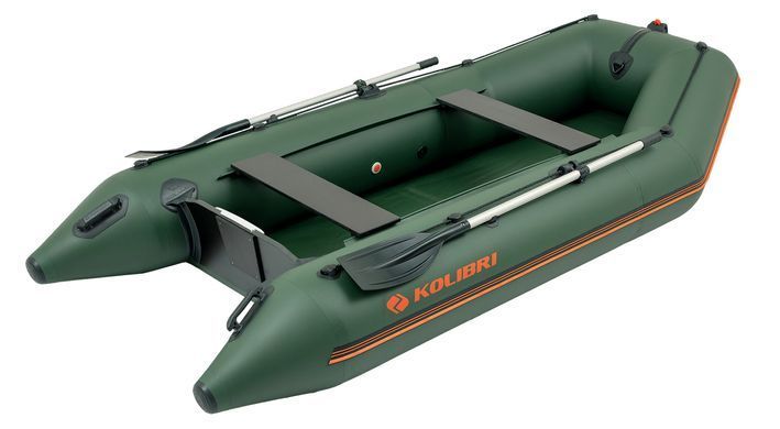 Kolibri KM-330 (Колибри КМ-330) зелёная моторная надувная лодка + слань-книжка