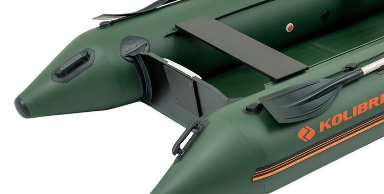 Kolibri KM-330 (Колибри КМ-330) зелёная моторная надувная лодка + слань-книжка