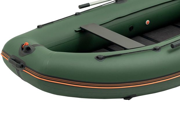 Kolibri KM-330DL (Колібрі КМ-330ДЛ) зелений моторний кільовий надувний човен + слань-книжка