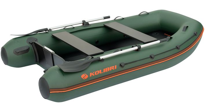 Kolibri KM-300XL (Колибри КМ-300ХЛ) зелёная моторная надувная лодка + Air-Deck