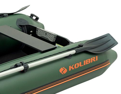 Kolibri KM-280D (Колібрі КМ-280Д) зелений моторний кільовий надувний човен + слань-книжка