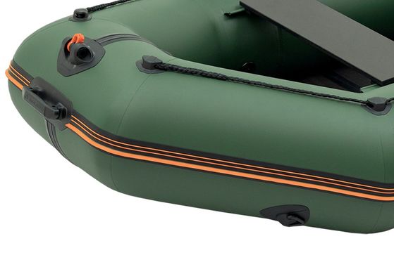 Kolibri KM-280D (Колібрі КМ-280Д) зелений моторний кільовий надувний човен + слань-книжка