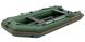Kolibri KM-360D (Колибри КМ-360Д) зелёная моторная килевая надувная лодка + фанерный пайол