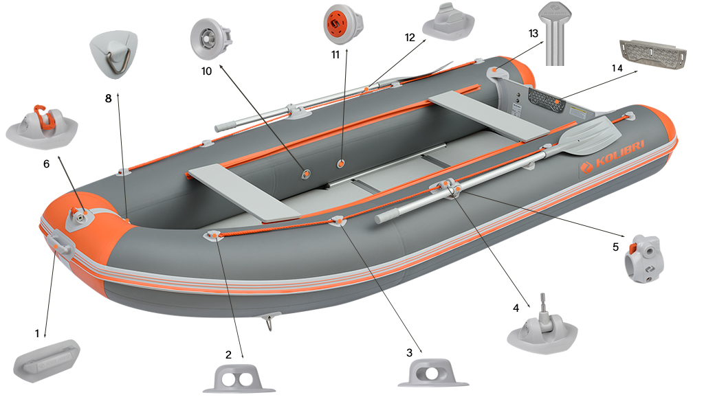 Фурнітура човна Колібрі Sea Line KM-360DSL