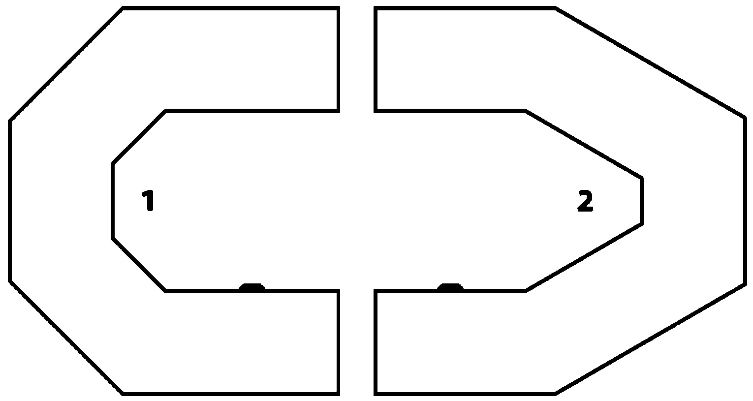 Схема відсіків адувних гребних човнів Kolibri K T CT