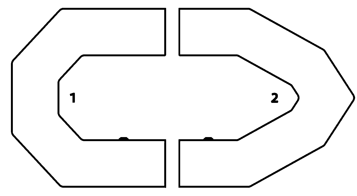 Схема відсіків надувних гребних човнів Kolibri K T Профі